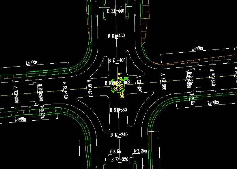 鸿业道路设计交叉口导流岛设计方法